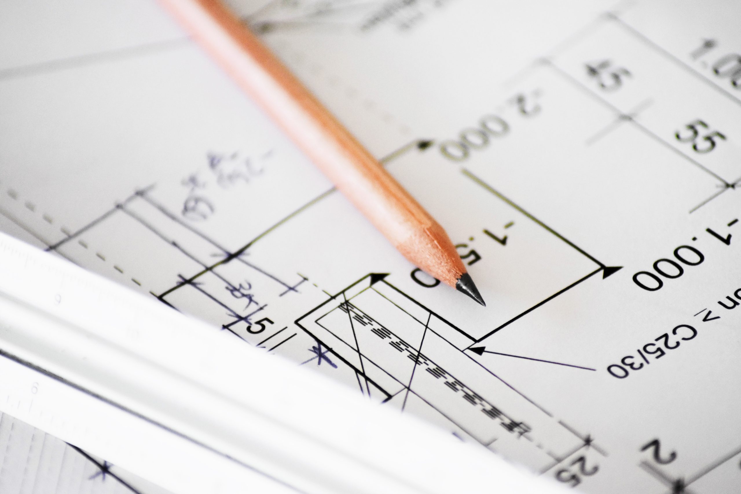 Dessin de plan pour projet d'architecture intérieur